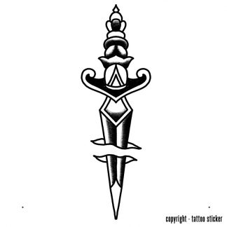Dagger of dolk plaktatoeage